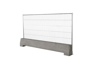 Metal fence with beton barrier